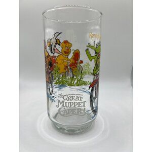 VTG The Great Muppet Caper! 80s McDonald's Glass Kermit The Frog Fozzie‎ Bear